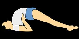 Exercise for blood circulation of the internal organs of the pelvic region