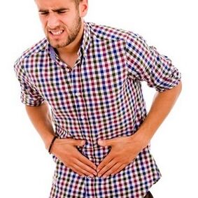 abdominal pain with chronic prostatitis